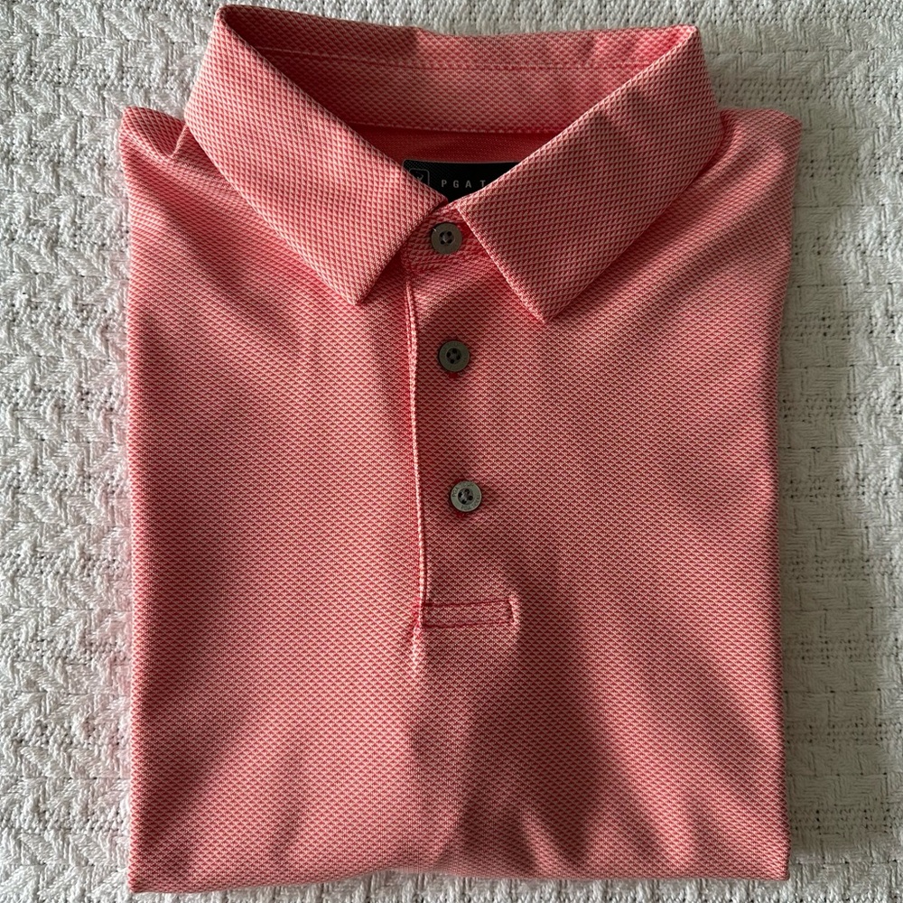 PGA Tour mens polo shirt short sleeve medium